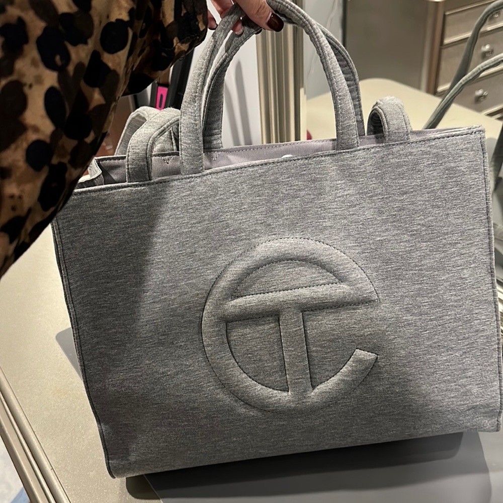 Telfar x UGG Medium Fleece Tote- heather grey